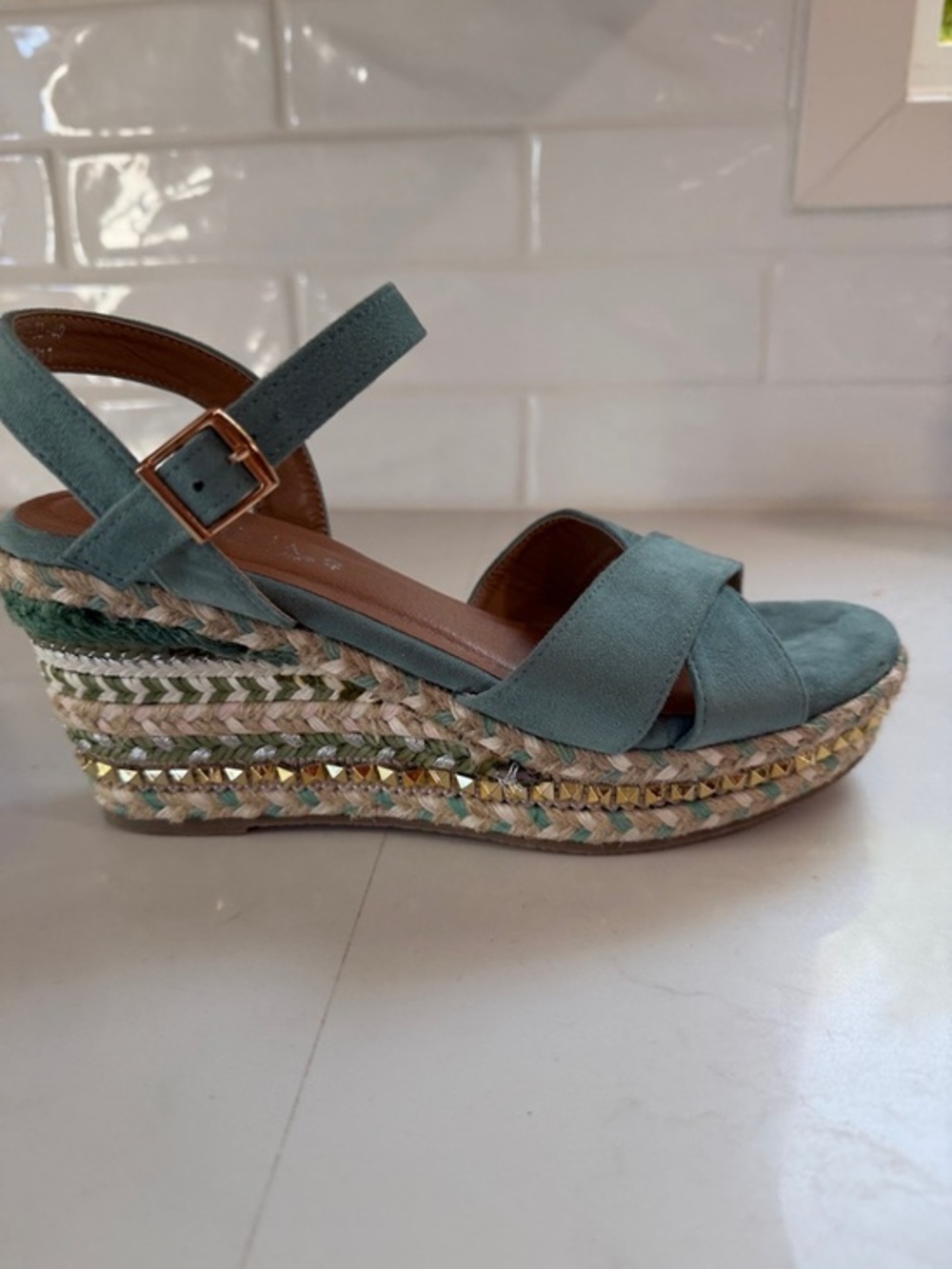 PATRIZiA Woman’s Sloane by Spring Step Espadrille Wedge Sandal size 9